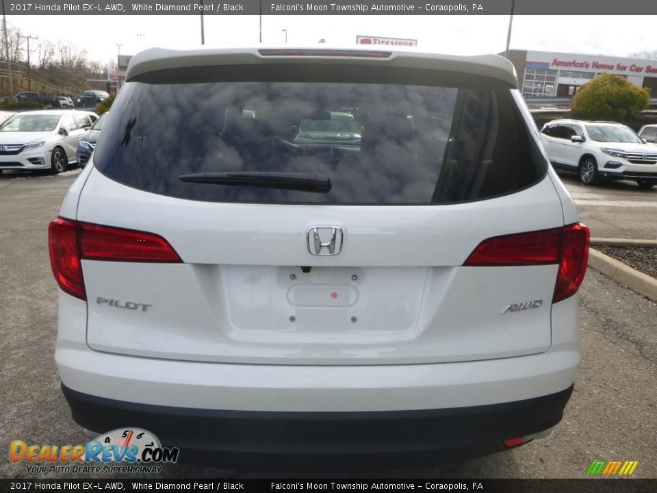 2017 Honda Pilot EX-L AWD White Diamond Pearl / Black Photo #3