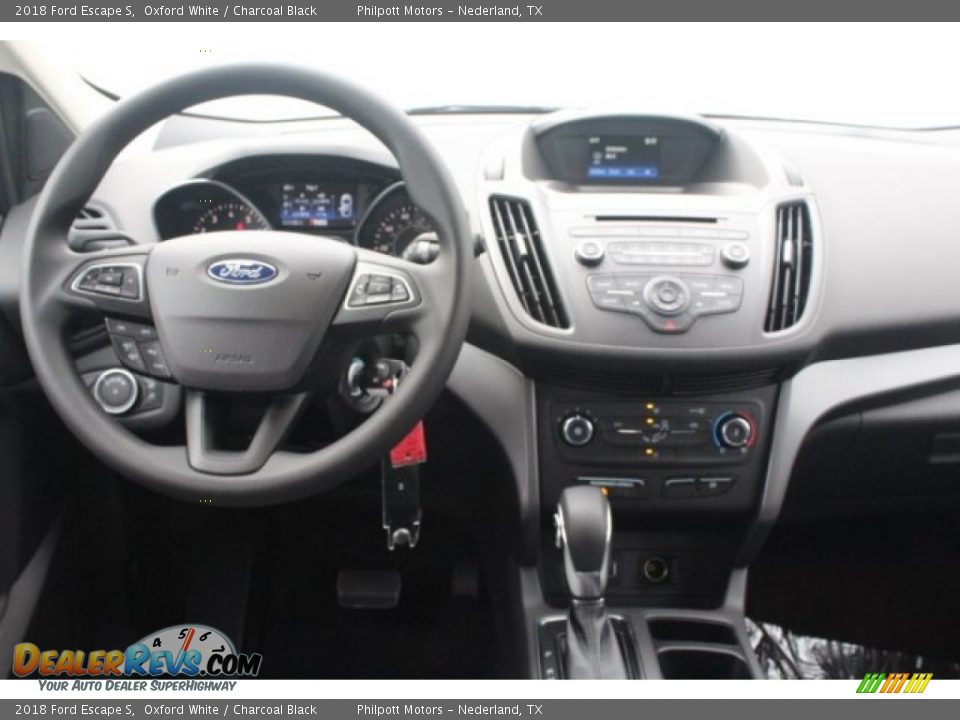 2018 Ford Escape S Oxford White / Charcoal Black Photo #26