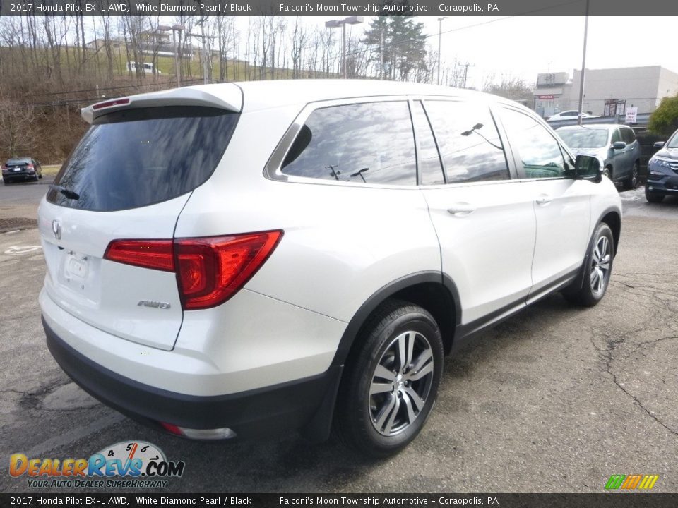 2017 Honda Pilot EX-L AWD White Diamond Pearl / Black Photo #4