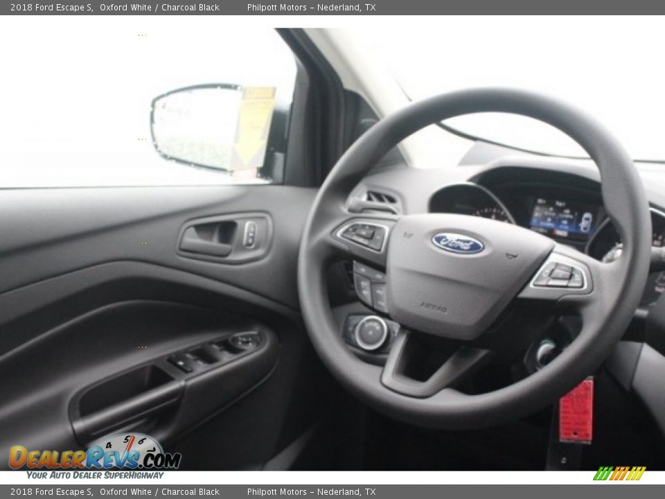 2018 Ford Escape S Oxford White / Charcoal Black Photo #27