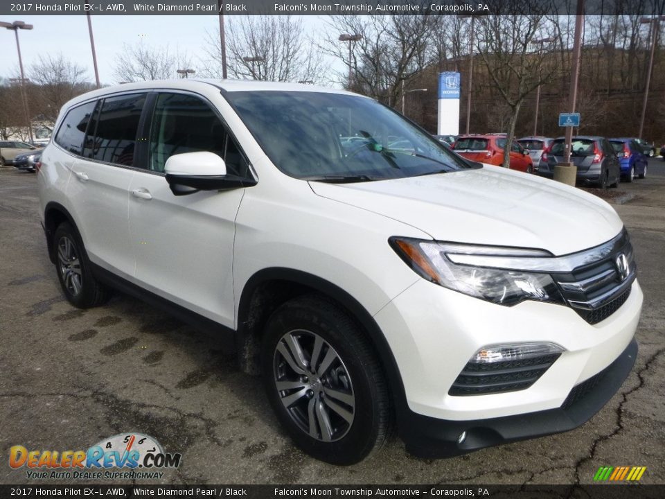 2017 Honda Pilot EX-L AWD White Diamond Pearl / Black Photo #5