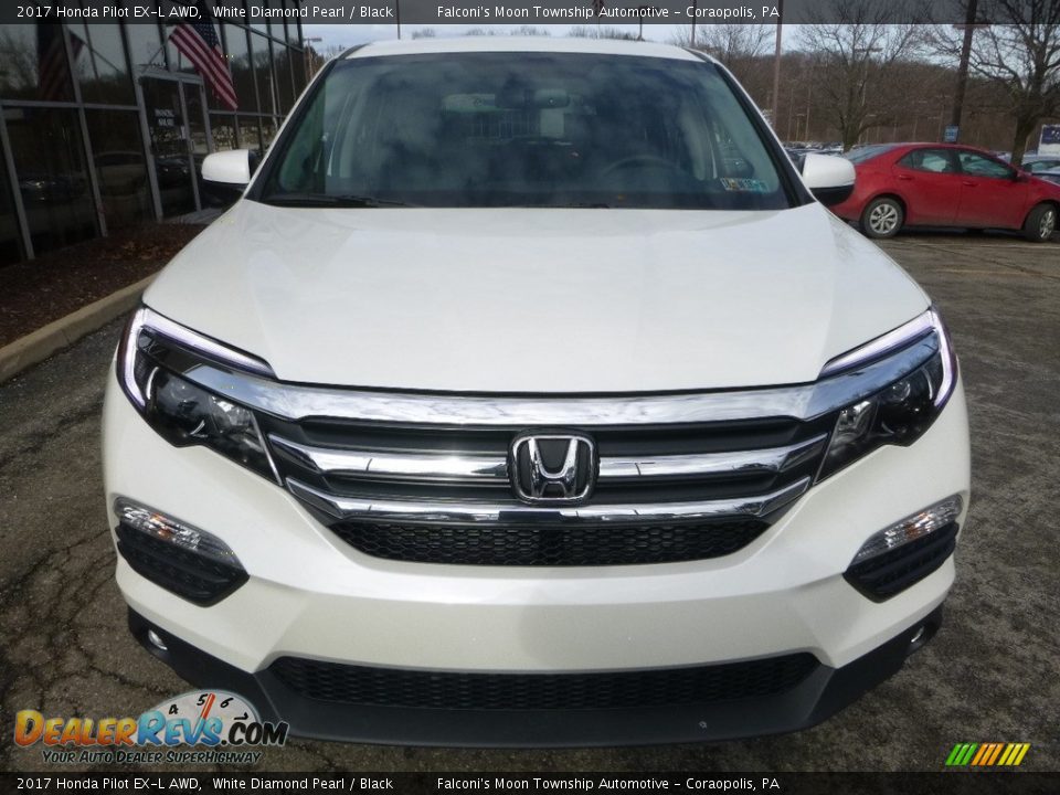 2017 Honda Pilot EX-L AWD White Diamond Pearl / Black Photo #6
