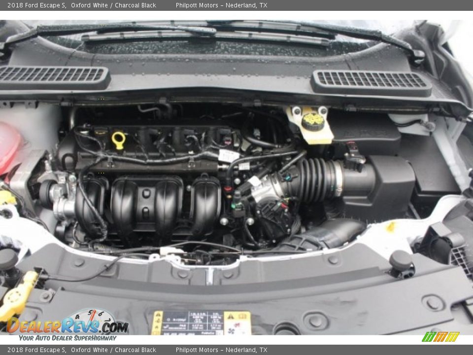 2018 Ford Escape S Oxford White / Charcoal Black Photo #34