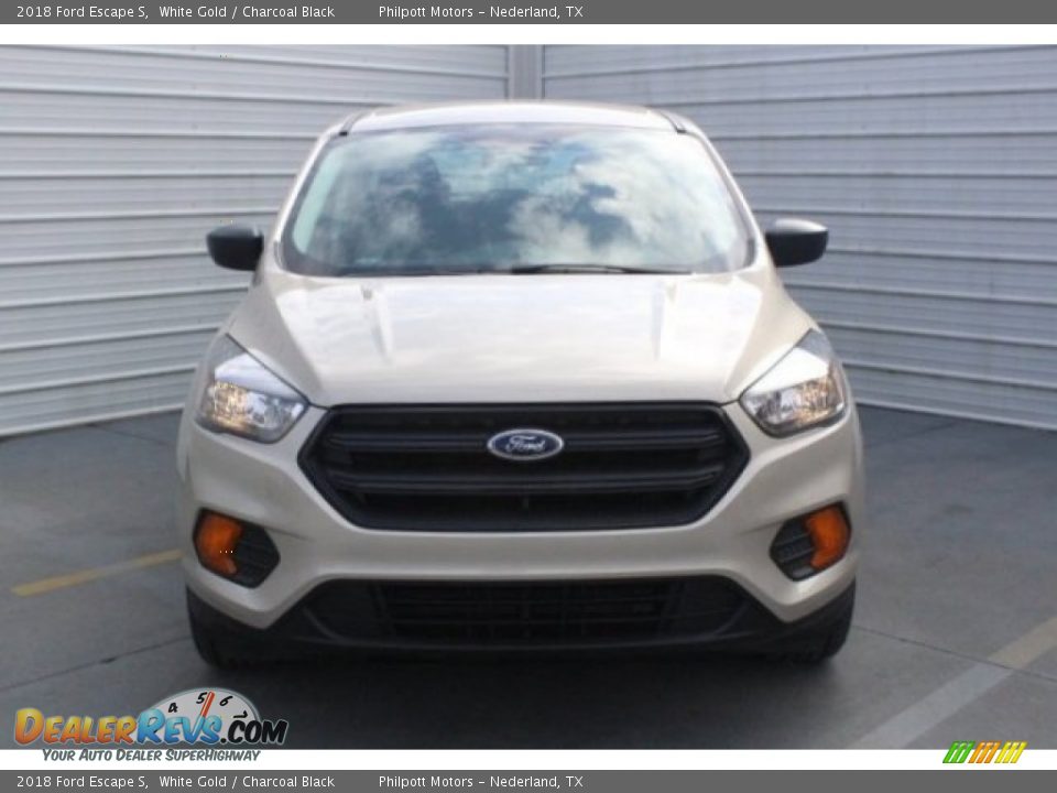 2018 Ford Escape S White Gold / Charcoal Black Photo #2