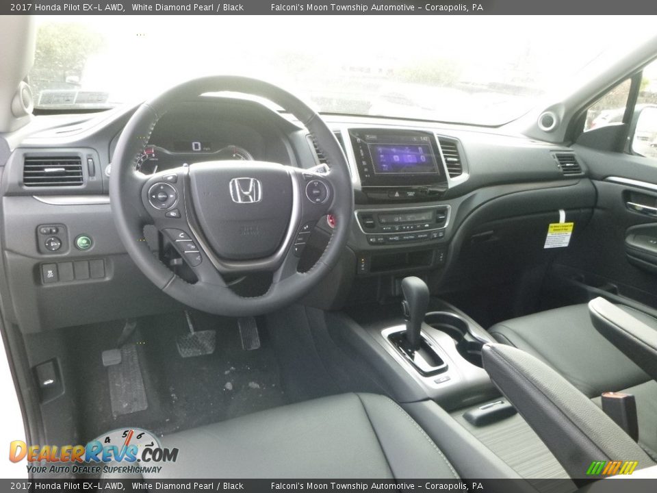 2017 Honda Pilot EX-L AWD White Diamond Pearl / Black Photo #10
