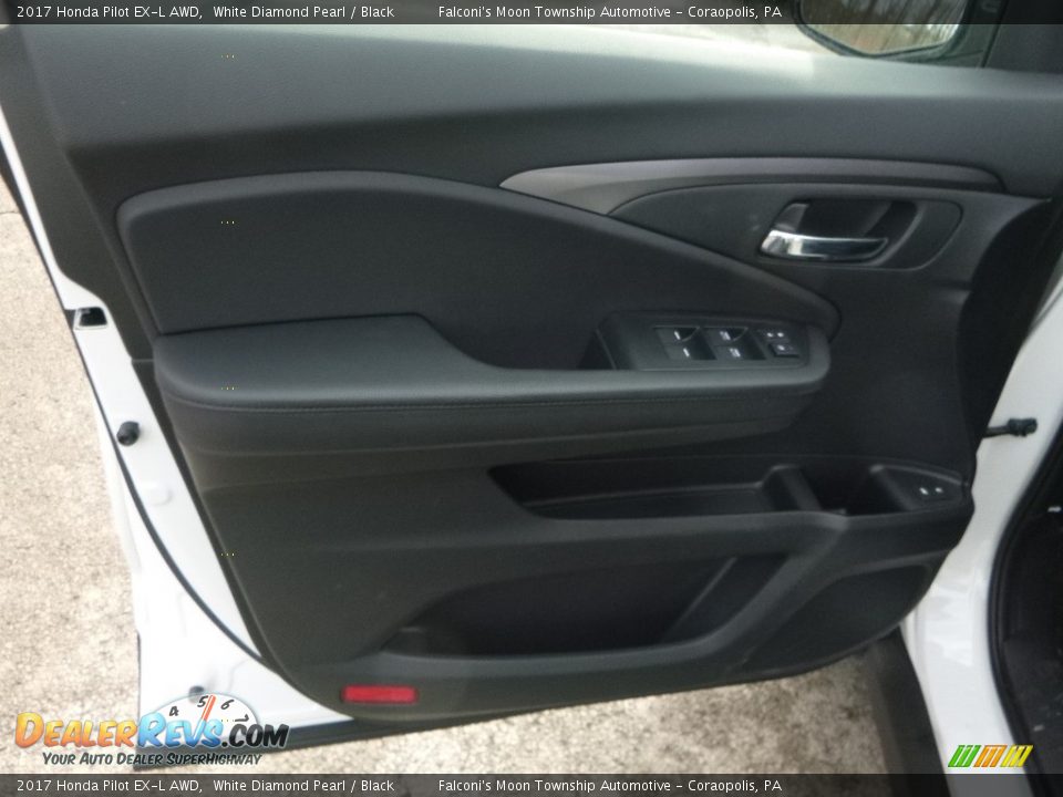 2017 Honda Pilot EX-L AWD White Diamond Pearl / Black Photo #11