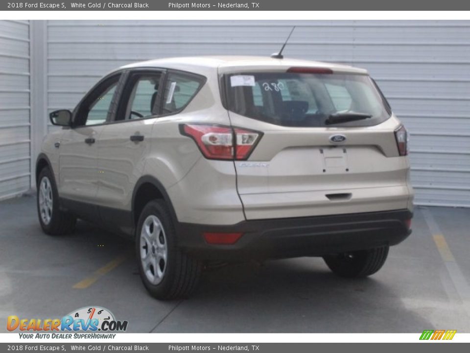 2018 Ford Escape S White Gold / Charcoal Black Photo #6