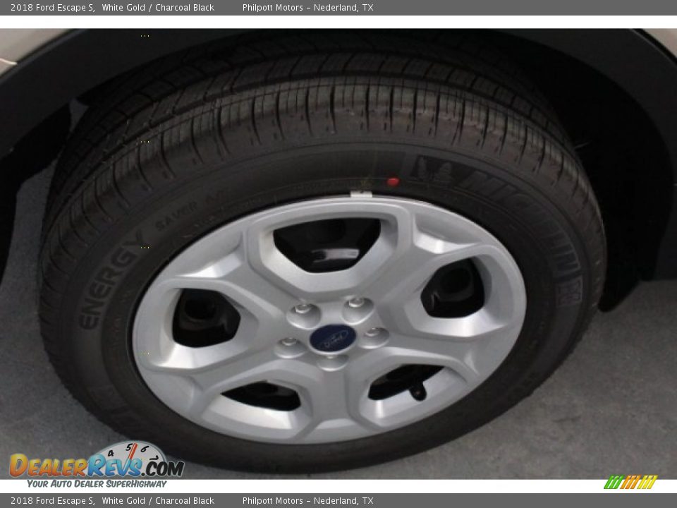 2018 Ford Escape S White Gold / Charcoal Black Photo #9