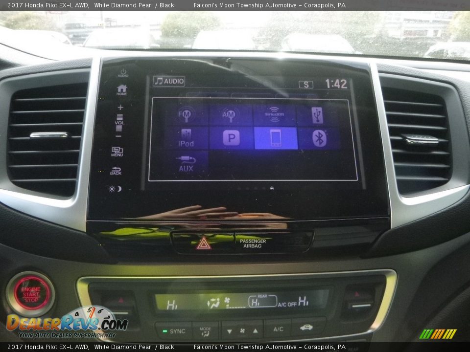 2017 Honda Pilot EX-L AWD White Diamond Pearl / Black Photo #14