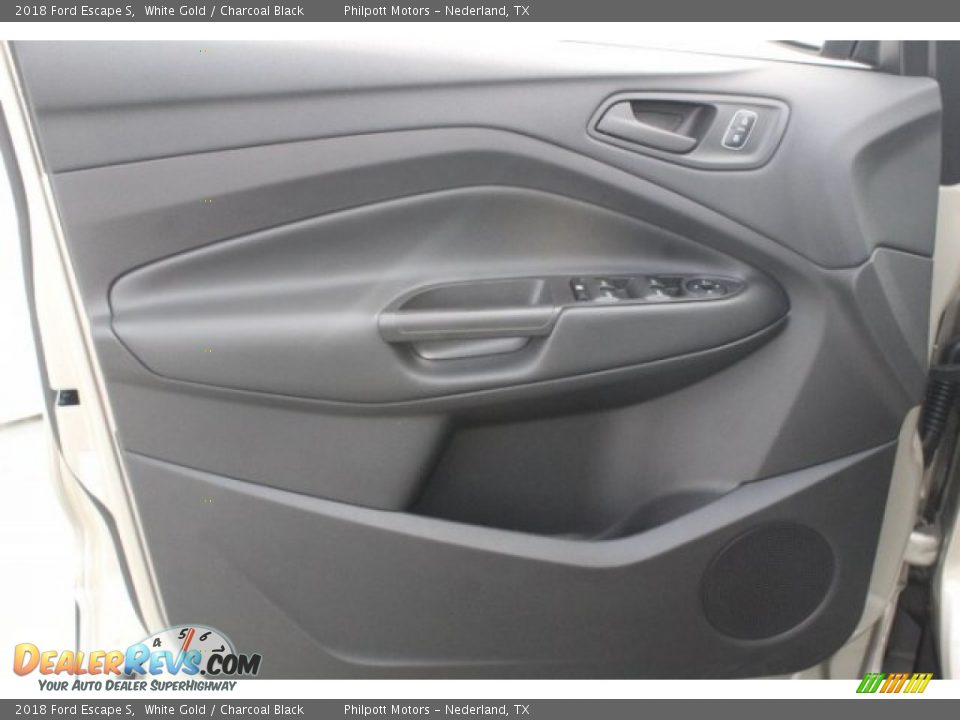 2018 Ford Escape S White Gold / Charcoal Black Photo #11