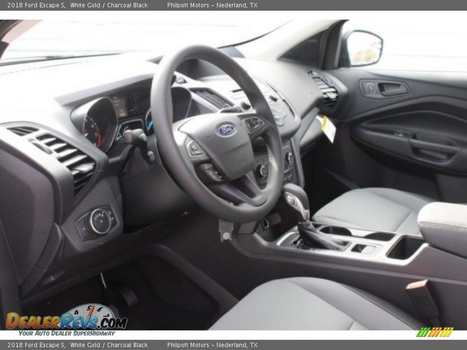 2018 Ford Escape S White Gold / Charcoal Black Photo #12