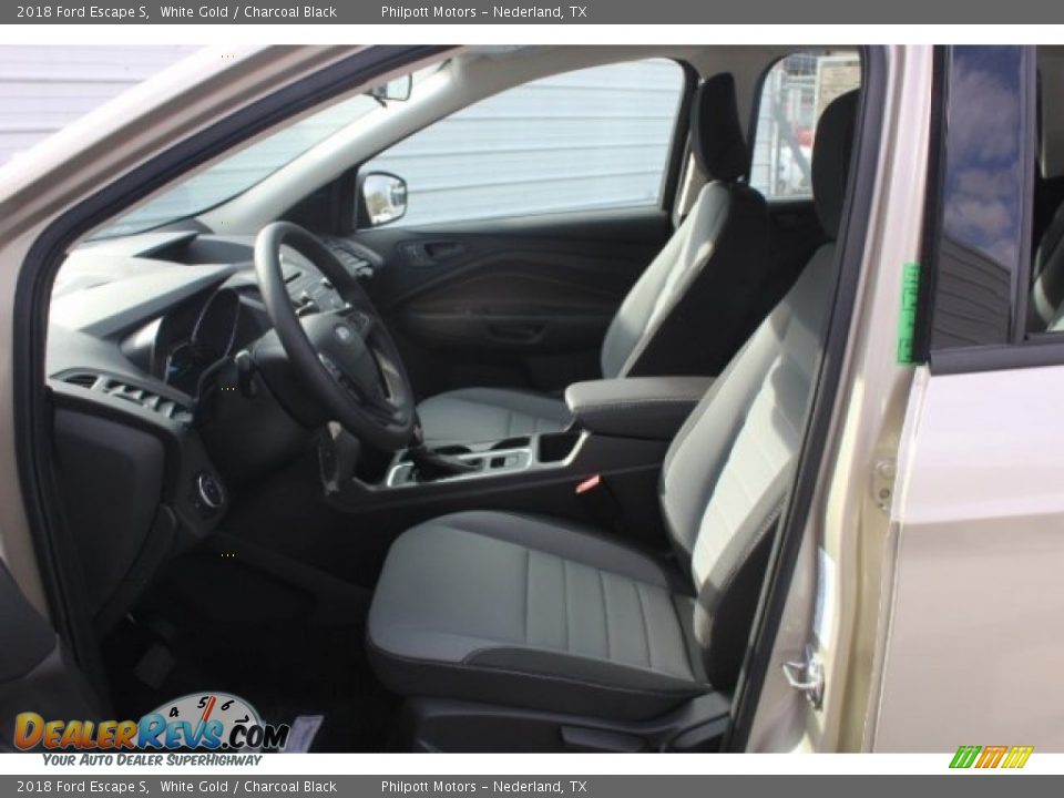 2018 Ford Escape S White Gold / Charcoal Black Photo #13