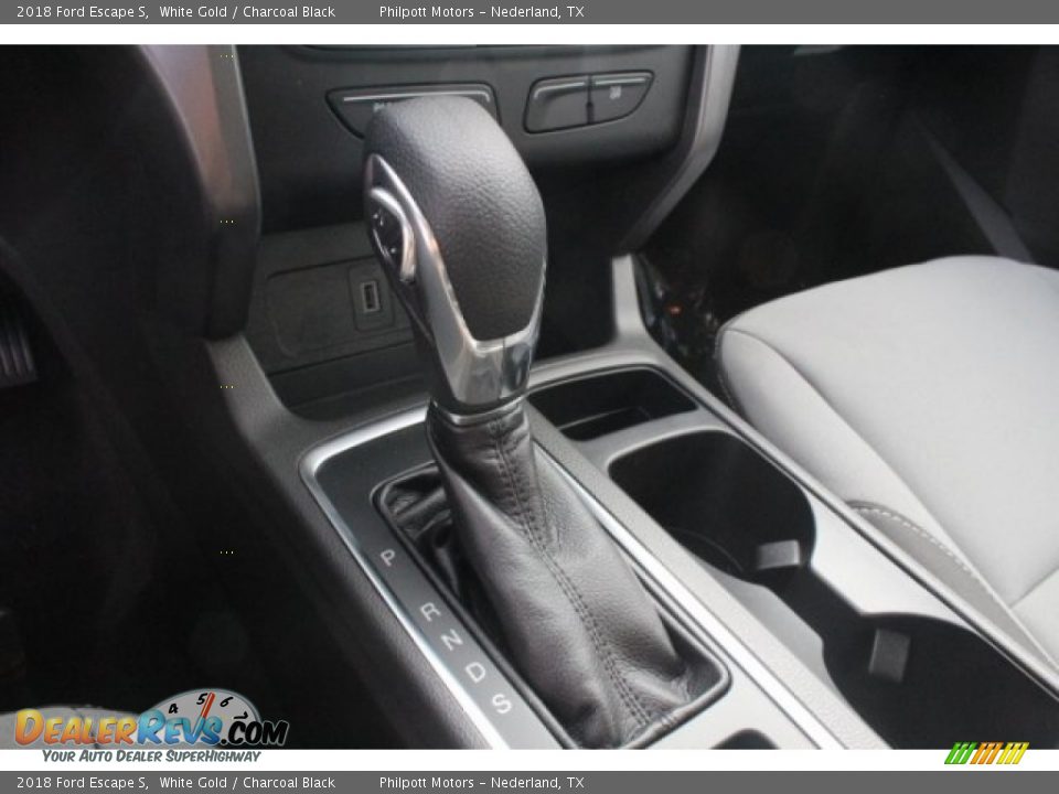 2018 Ford Escape S White Gold / Charcoal Black Photo #14