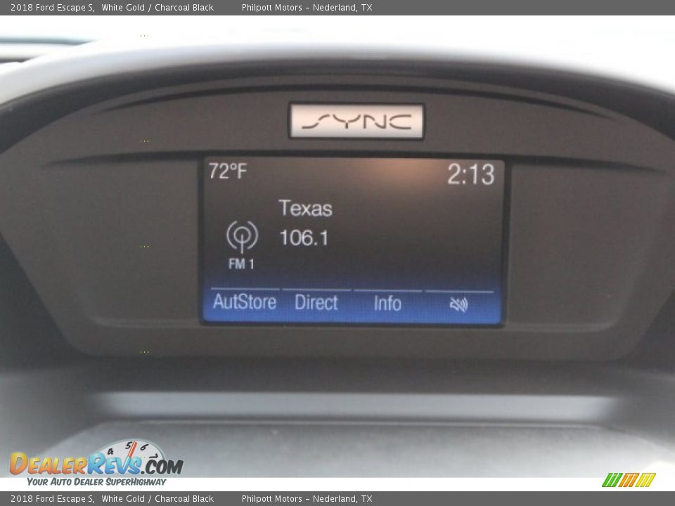 2018 Ford Escape S White Gold / Charcoal Black Photo #16