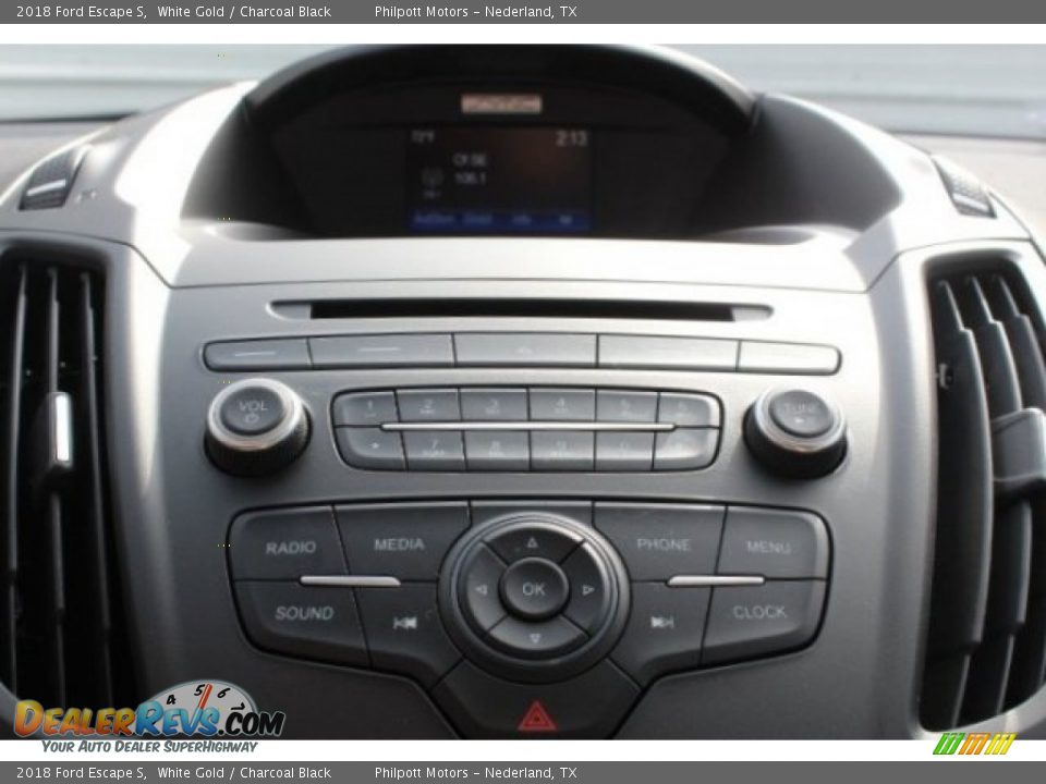 2018 Ford Escape S White Gold / Charcoal Black Photo #17
