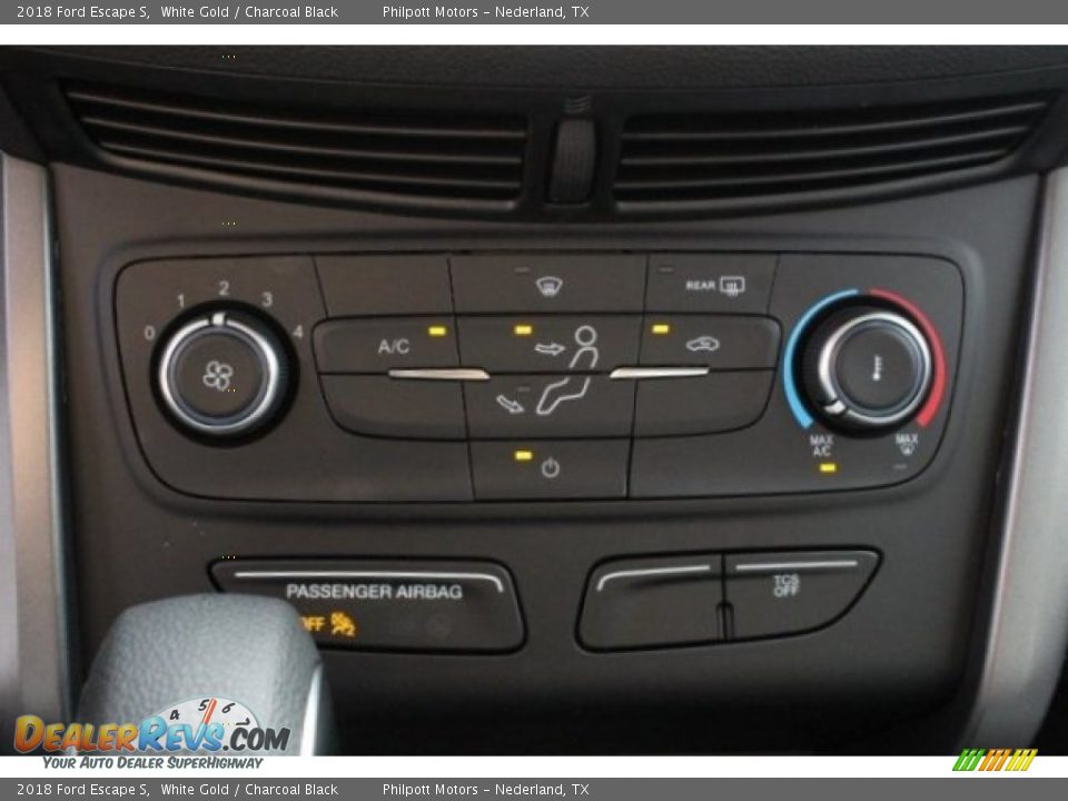2018 Ford Escape S White Gold / Charcoal Black Photo #18