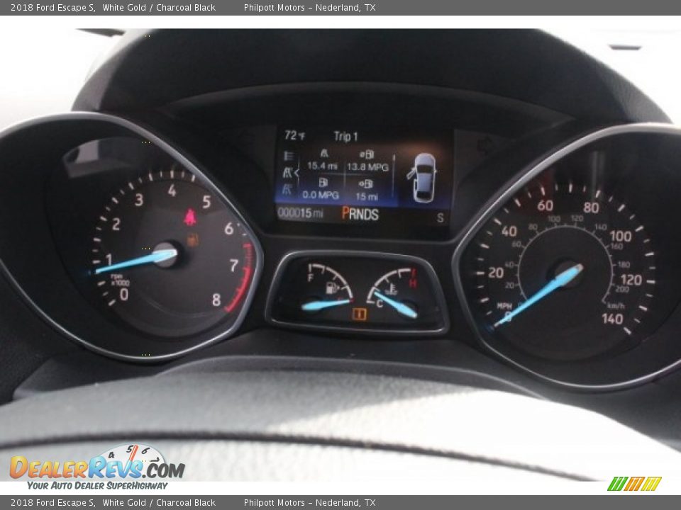 2018 Ford Escape S White Gold / Charcoal Black Photo #21