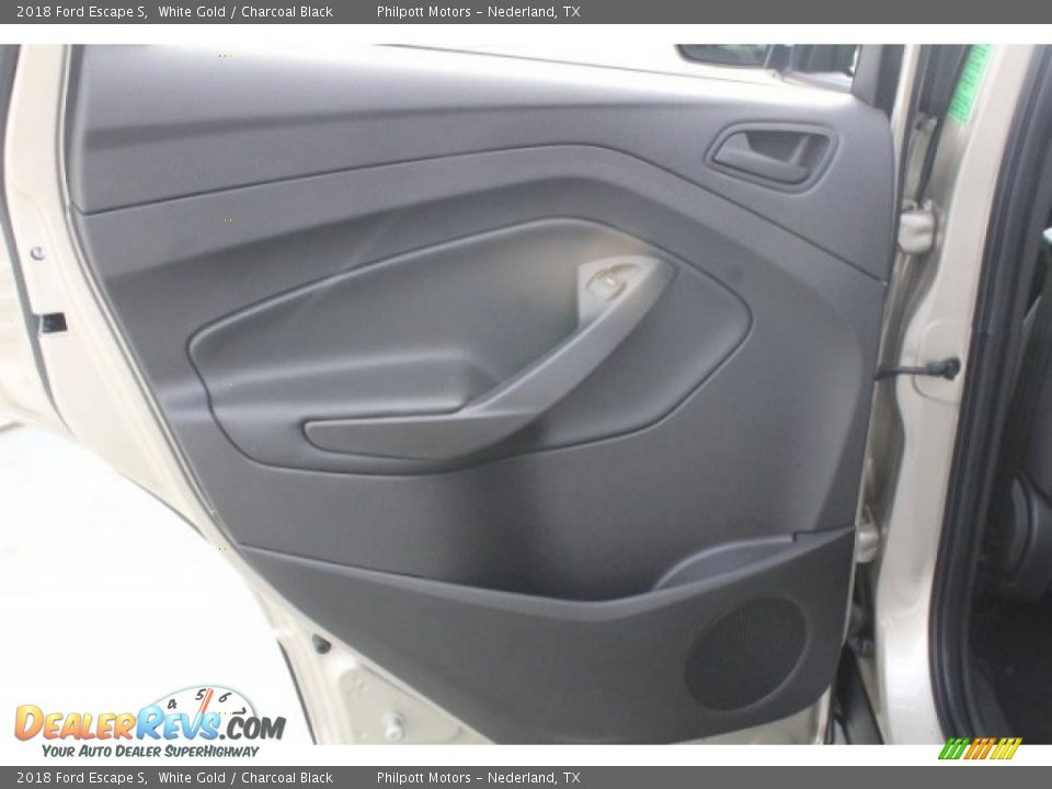 2018 Ford Escape S White Gold / Charcoal Black Photo #23