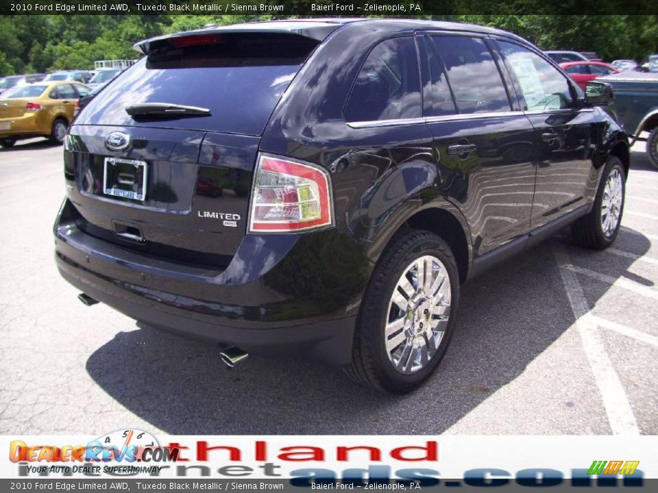 2010 Ford Edge Limited AWD Tuxedo Black Metallic / Sienna Brown Photo #4