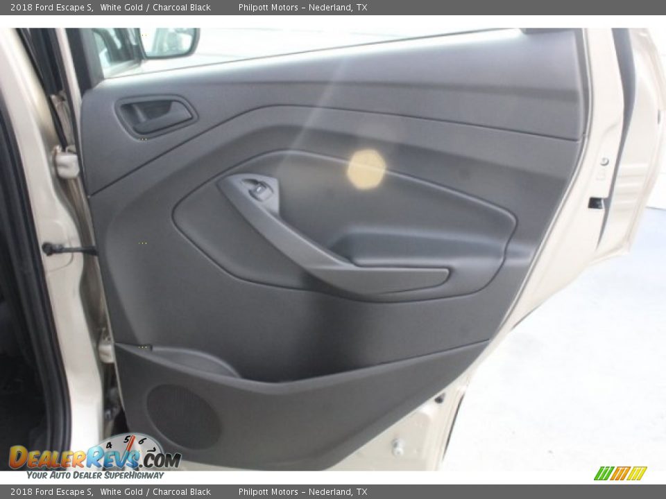 2018 Ford Escape S White Gold / Charcoal Black Photo #28