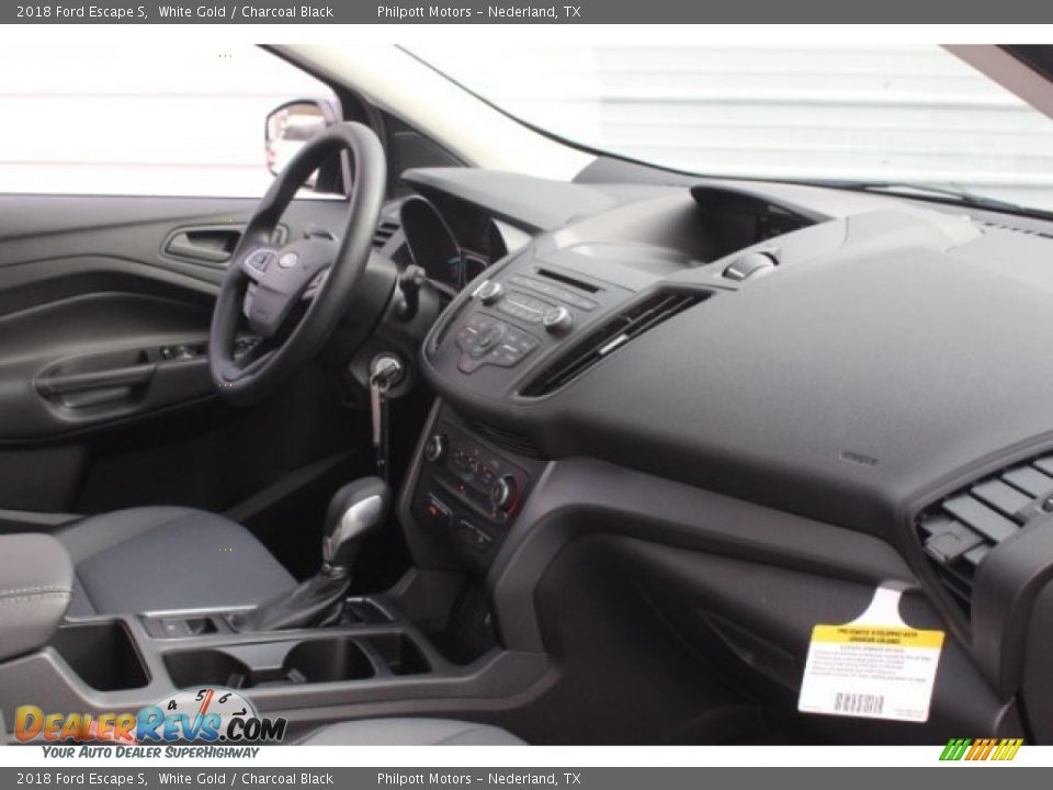 2018 Ford Escape S White Gold / Charcoal Black Photo #31