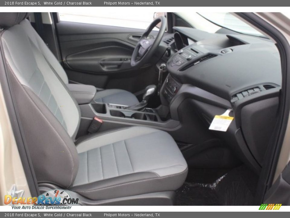 2018 Ford Escape S White Gold / Charcoal Black Photo #32