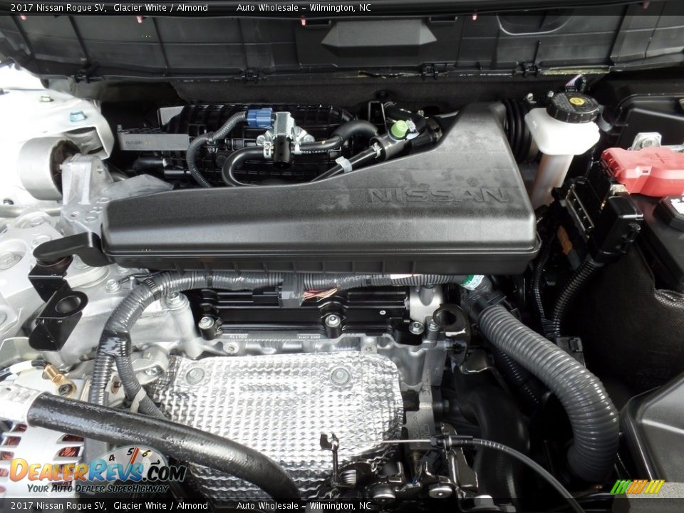 2017 Nissan Rogue SV Glacier White / Almond Photo #6