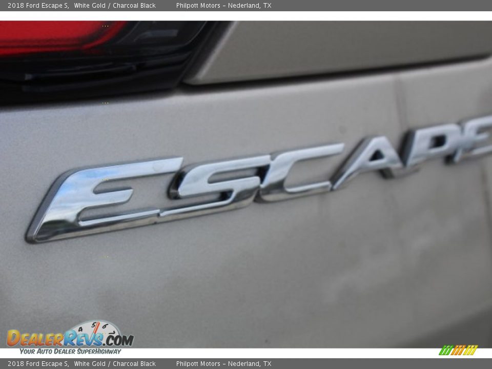 2018 Ford Escape S White Gold / Charcoal Black Photo #35