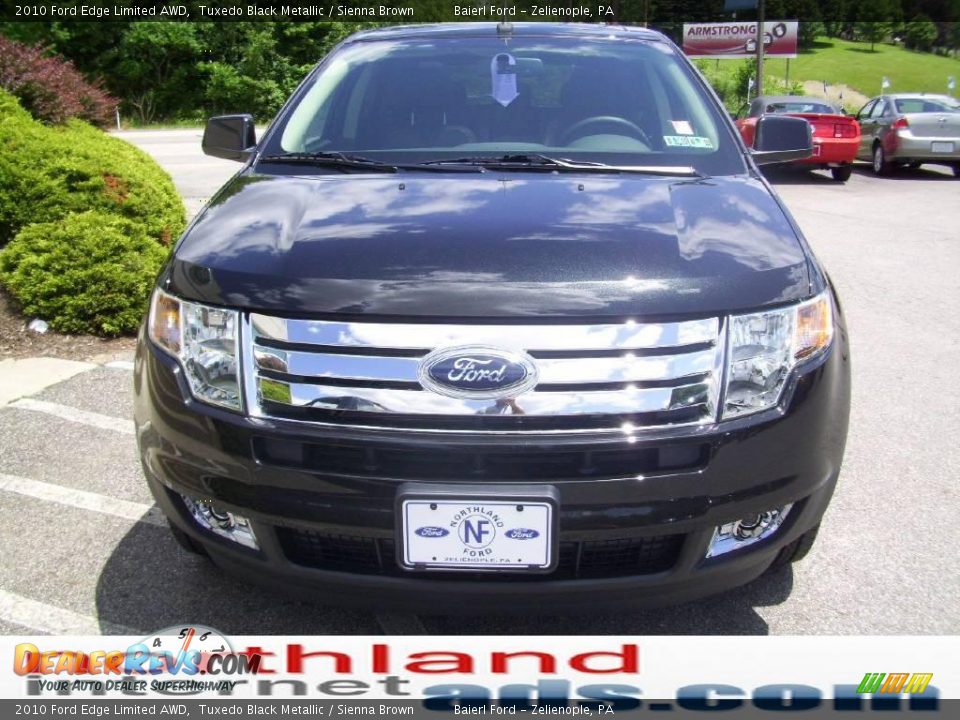 2010 Ford Edge Limited AWD Tuxedo Black Metallic / Sienna Brown Photo #6