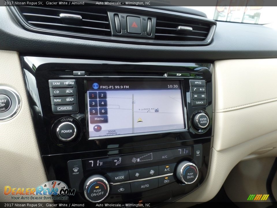 2017 Nissan Rogue SV Glacier White / Almond Photo #16