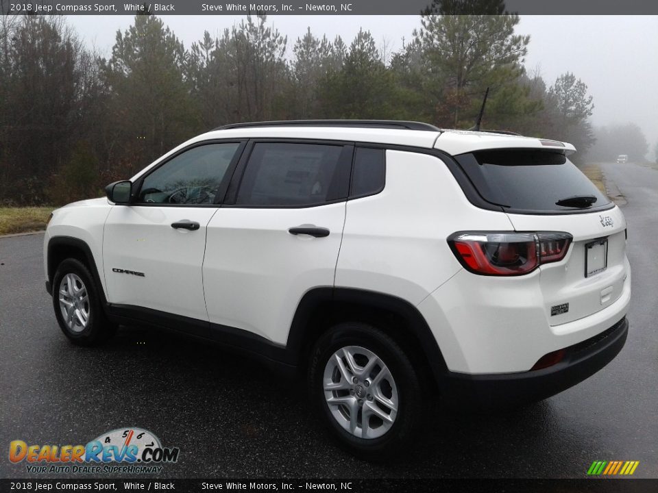 2018 Jeep Compass Sport White / Black Photo #8