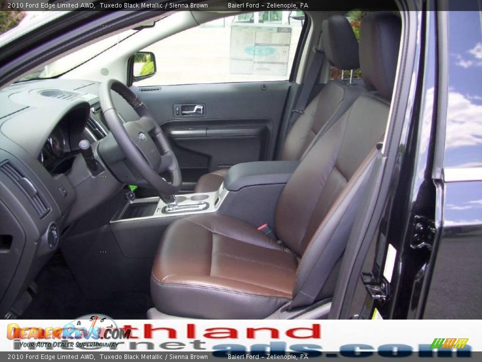2010 Ford Edge Limited AWD Tuxedo Black Metallic / Sienna Brown Photo #9