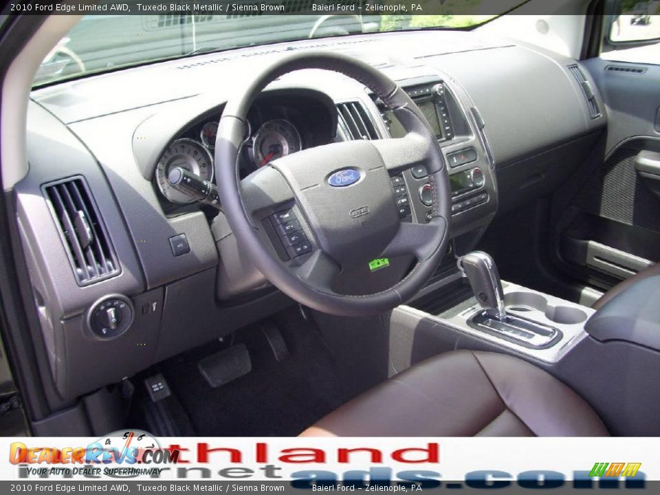 2010 Ford Edge Limited AWD Tuxedo Black Metallic / Sienna Brown Photo #10
