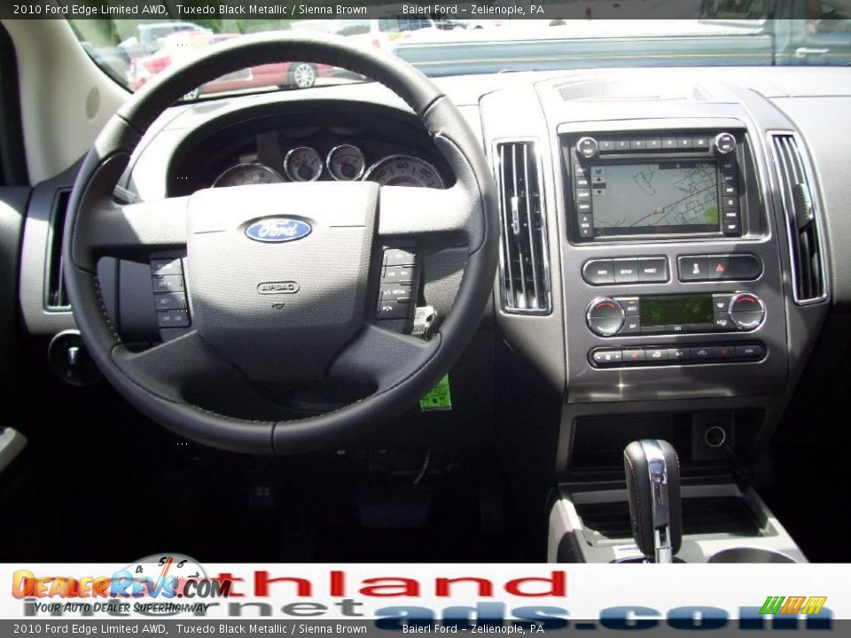 2010 Ford Edge Limited AWD Tuxedo Black Metallic / Sienna Brown Photo #13