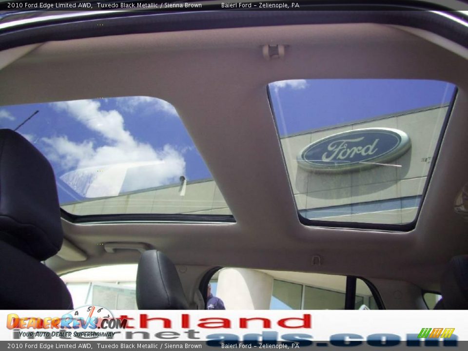 2010 Ford Edge Limited AWD Tuxedo Black Metallic / Sienna Brown Photo #14