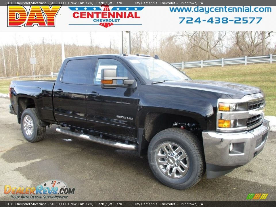 2018 Chevrolet Silverado 2500HD LT Crew Cab 4x4 Black / Jet Black Photo #1