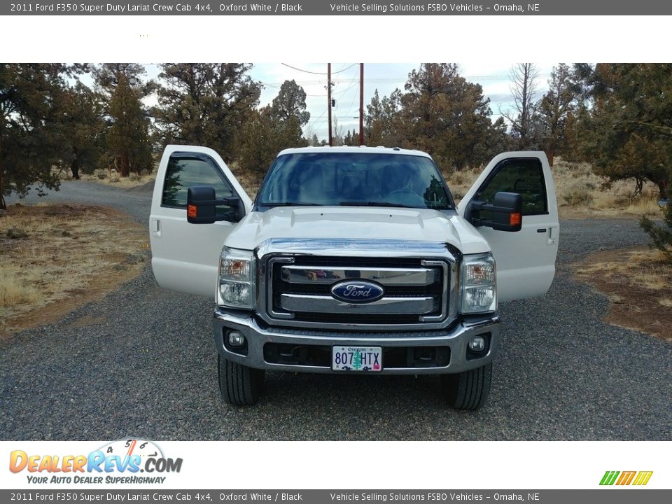 2011 Ford F350 Super Duty Lariat Crew Cab 4x4 Oxford White / Black Photo #5