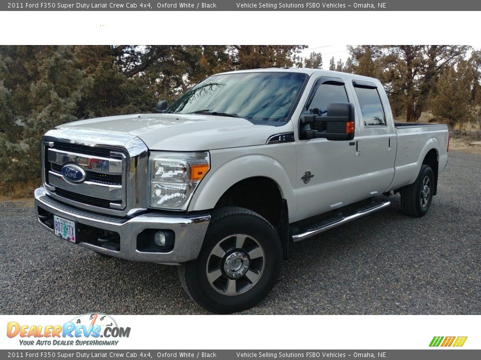 2011 Ford F350 Super Duty Lariat Crew Cab 4x4 Oxford White / Black Photo #6