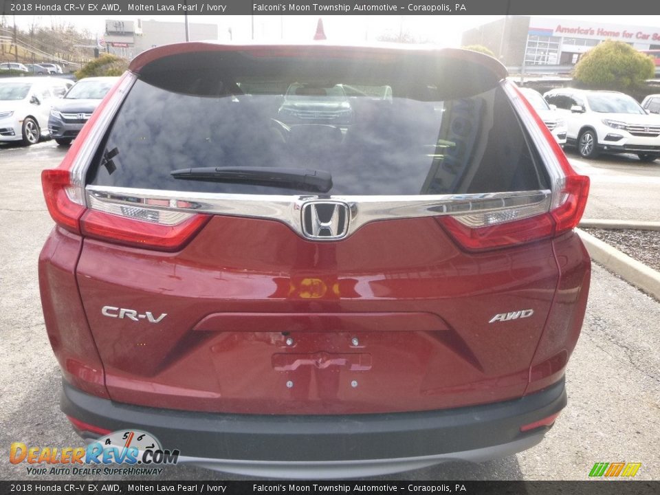 2018 Honda CR-V EX AWD Molten Lava Pearl / Ivory Photo #3
