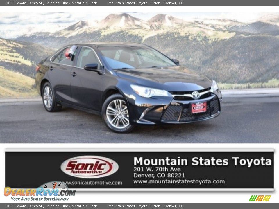 2017 Toyota Camry SE Midnight Black Metallic / Black Photo #1