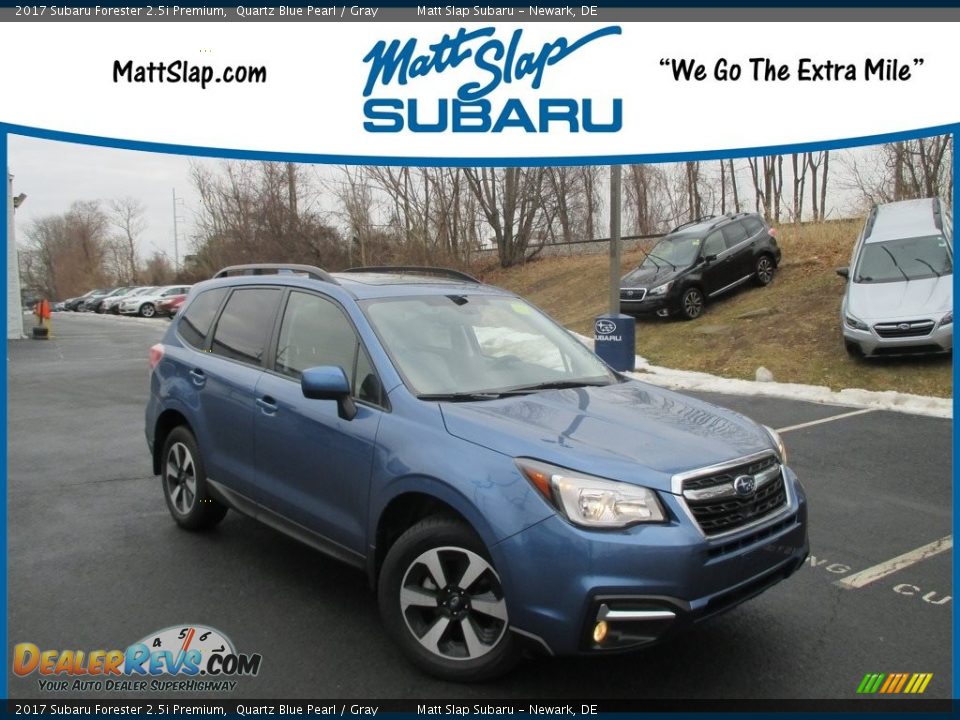 2017 Subaru Forester 2.5i Premium Quartz Blue Pearl / Gray Photo #1