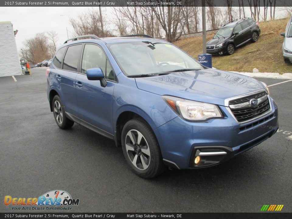 2017 Subaru Forester 2.5i Premium Quartz Blue Pearl / Gray Photo #4