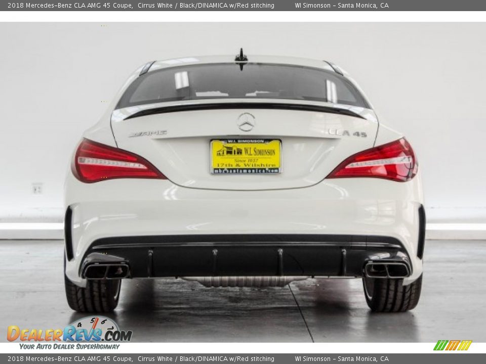 2018 Mercedes-Benz CLA AMG 45 Coupe Cirrus White / Black/DINAMICA w/Red stitching Photo #3