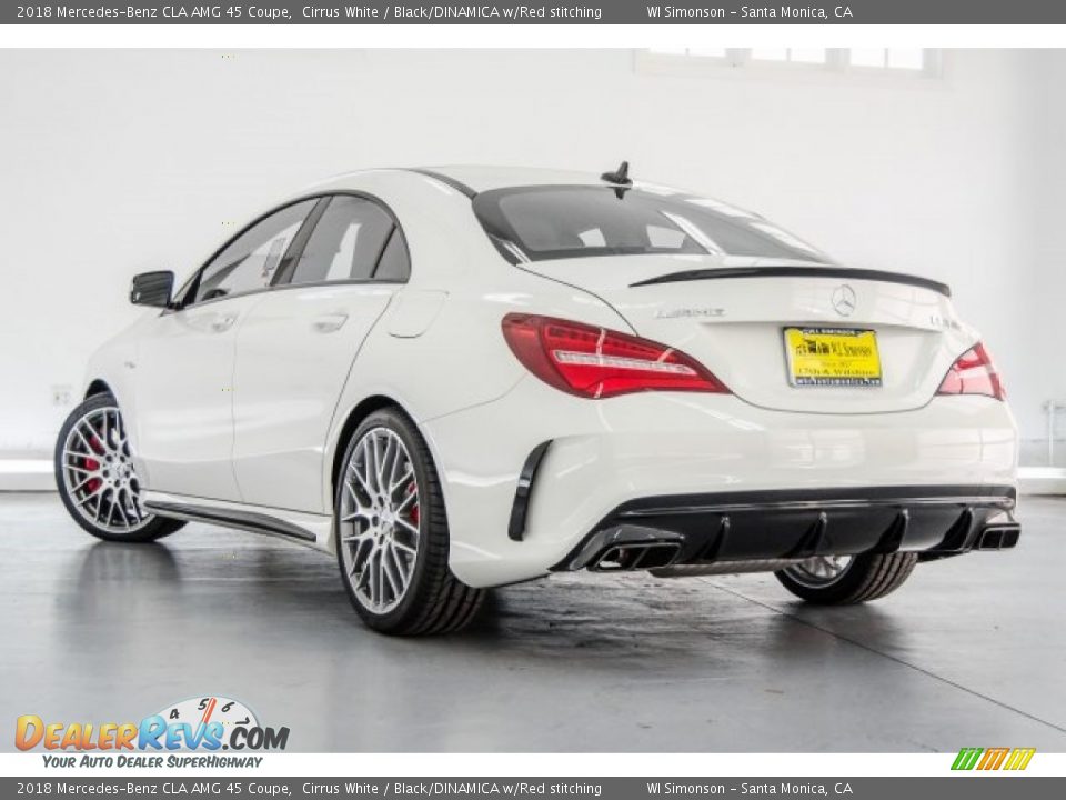 2018 Mercedes-Benz CLA AMG 45 Coupe Cirrus White / Black/DINAMICA w/Red stitching Photo #10