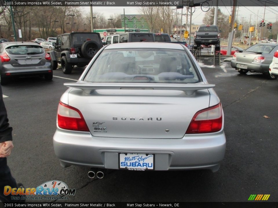 2003 Subaru Impreza WRX Sedan Platinum Silver Metallic / Black Photo #7