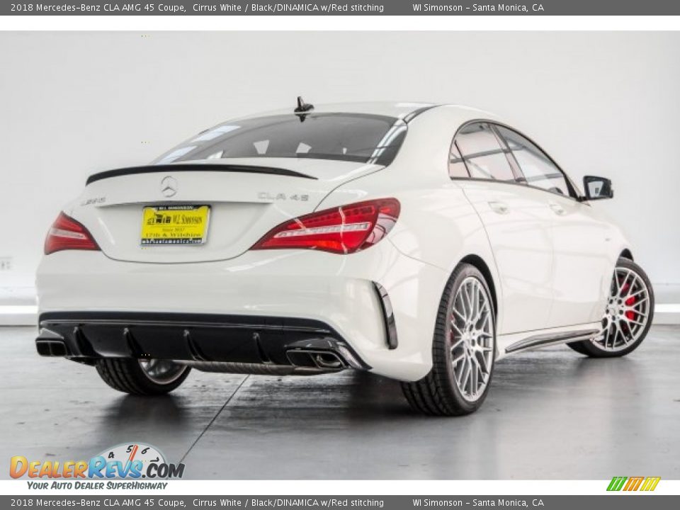 2018 Mercedes-Benz CLA AMG 45 Coupe Cirrus White / Black/DINAMICA w/Red stitching Photo #20
