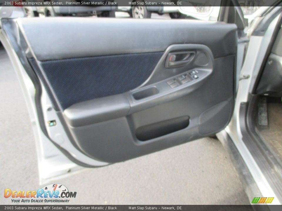 2003 Subaru Impreza WRX Sedan Platinum Silver Metallic / Black Photo #14