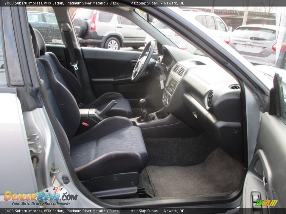 2003 Subaru Impreza WRX Sedan Platinum Silver Metallic / Black Photo #17
