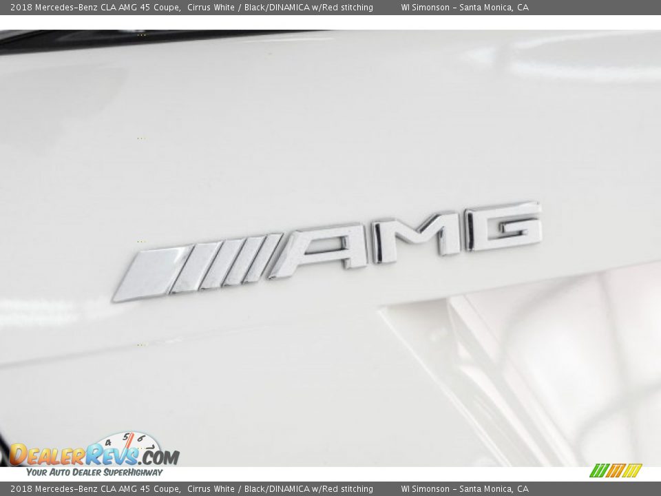 2018 Mercedes-Benz CLA AMG 45 Coupe Cirrus White / Black/DINAMICA w/Red stitching Photo #31