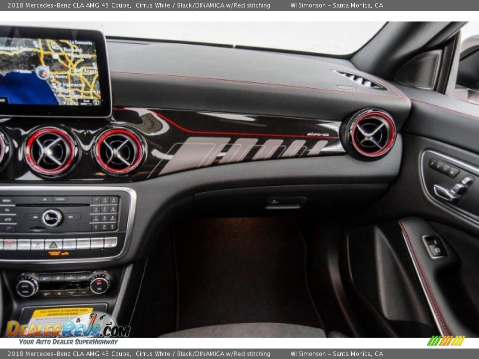 2018 Mercedes-Benz CLA AMG 45 Coupe Cirrus White / Black/DINAMICA w/Red stitching Photo #35